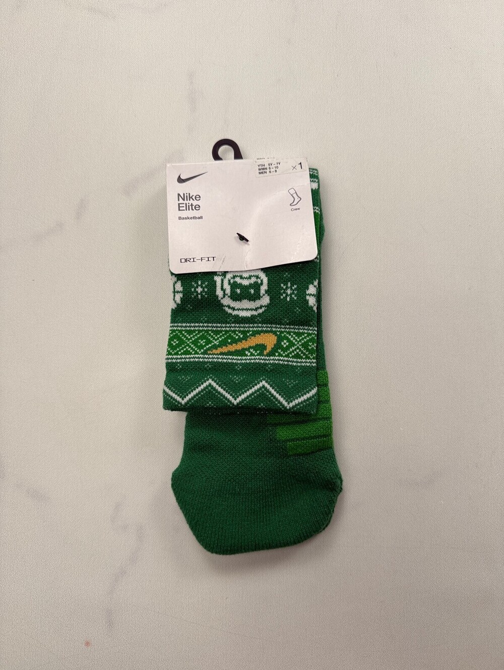 Nike Elite Socks Green 2010s - M Men 6 - 8 Women 6 - 10 Youth 5Y - 7Y